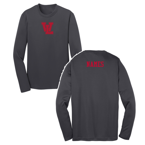Youth Sport Tek Long Sleeve Wicking Competitor Tee -- Iron Grey