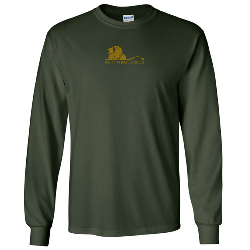 Gildan Ultra Cotton Longsleeve Basic T-Shirt -- Forest Green