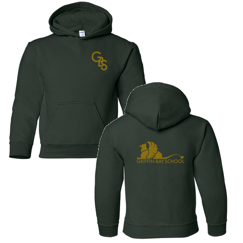 Gildan Heavy Blend Youth Hooded Sweatshirt -- Forest Green