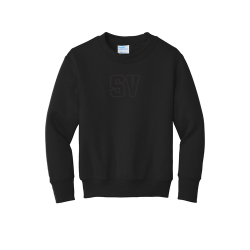Southern Valley Eagles Youth Crewneck Sweatshirt -- Jet Black