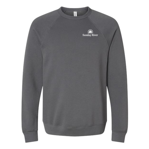 Sunday River Logo 2 White Ink -- Crewneck Sweatshirt Asphalt