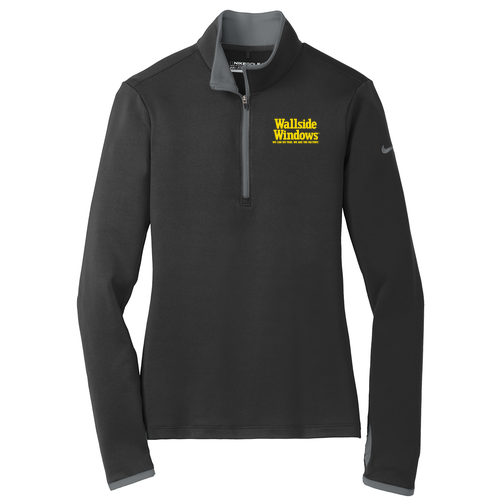 Nike Golf Ladies Dri FIT Stretch Half Zip Cover Up -- Black / Dark Grey