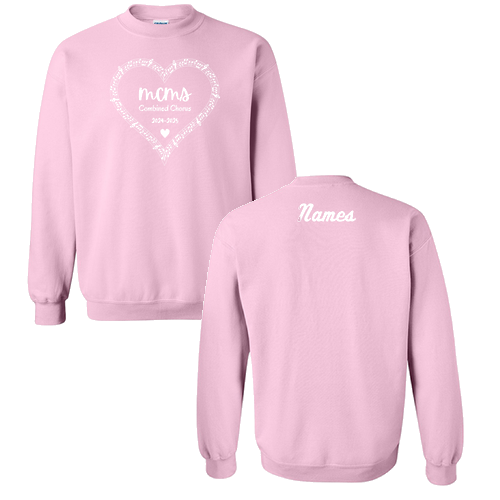 Gildan Heavy Blend Crew Neck Sweatshirt -- Light Pink