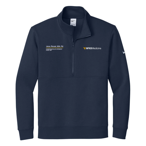 Nike Club Fleece Sleeve Swoosh 1/2-Zip -- Midnight Navy
