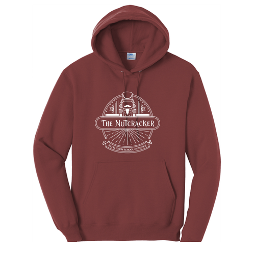 Port and Company Core Fleece Pullover Hooded Sweatshirt -- Maroon