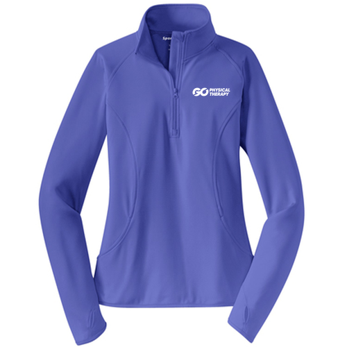 Sport Tek Ladies Sport Wick Stretch Half Zip Pullover -- Iris Purple