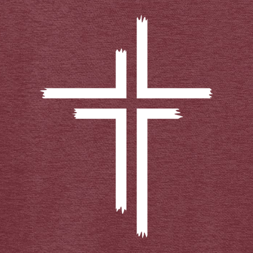 District Made Perfect Tri Crew Tee -- Maroon Frost