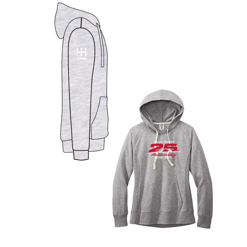 District Women's Re-Fleece Hoodie -- Light Heather Grey