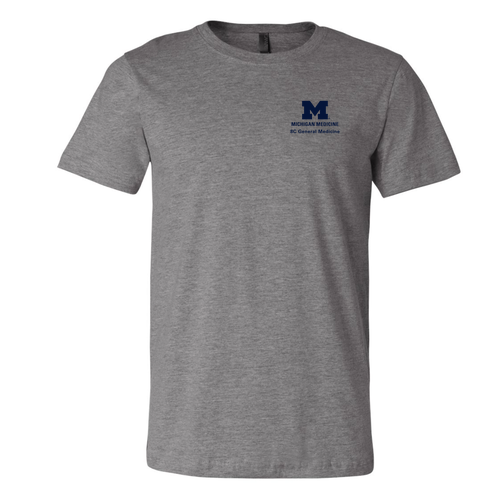 Mens/Unisex Bella Canvas Soft Fitted Heather CVC T-Shirt -- Deep Heather