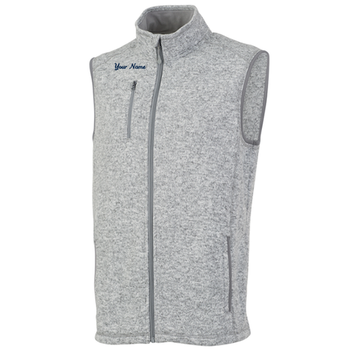 Mens/Unisex Charles River Pacific Heathered Vest -- Light Grey Heather