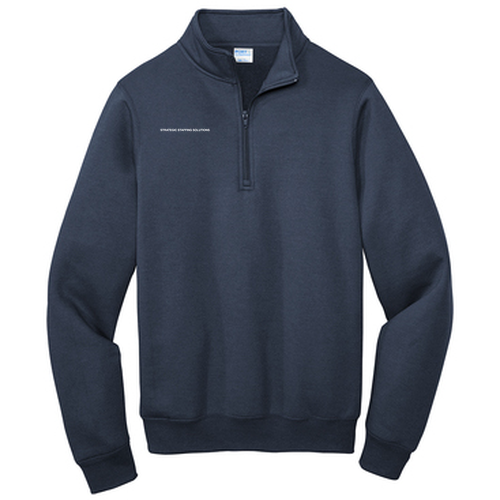 Port and Company Core Fleece Quarter-Zip Pullover Sweatshirt -- Navy