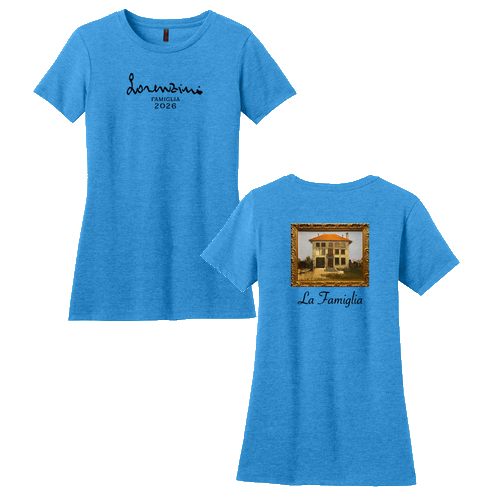 District Made Ladies Perfect Blend Crew Tee -- Heathered Bright Turquoise