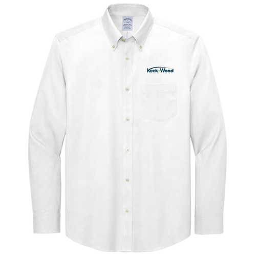 Men's/Unisex Brooks Brothers Wrinkle-Free Stretch Pinpoint Shirt -- White