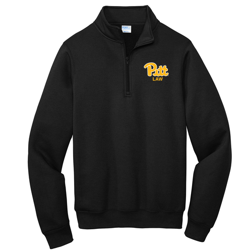 Port and Company Core Fleece Quarter-Zip Pullover Sweatshirt -- Jet Black