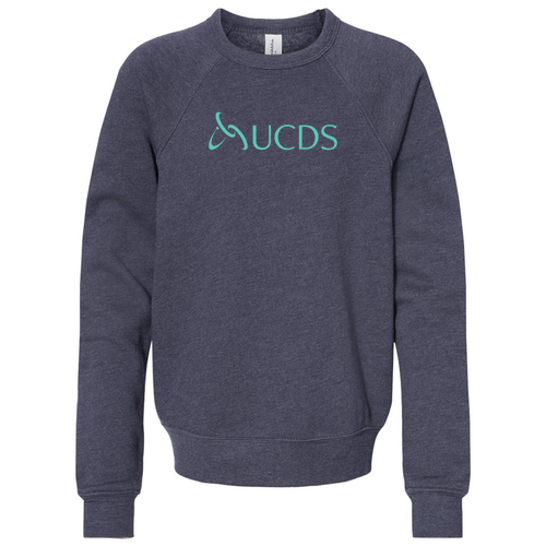 Bella Canvas Youth Sponge Fleece Raglan Sweatshirt -- Heather Navy
