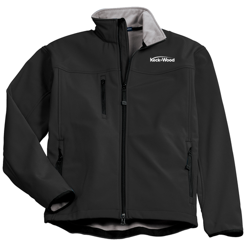 Men's/Unisex Port Authority Glacier Soft Shell Jacket -- Black / Chrome