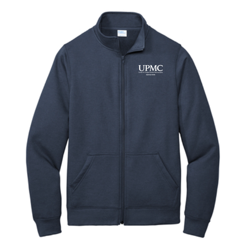 Port and Company Core Fleece Cadet Full-Zip Sweatshirt -- Navy