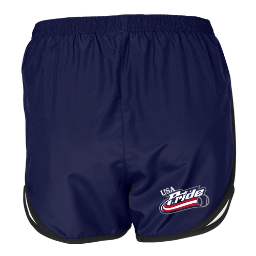 Sport-Tek Ladies Cadence Short -- True Navy / White / Black