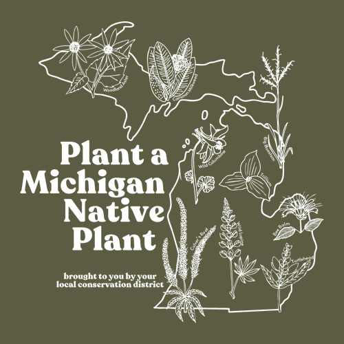 Plant A Native Plant T-Shirt -- Military Green