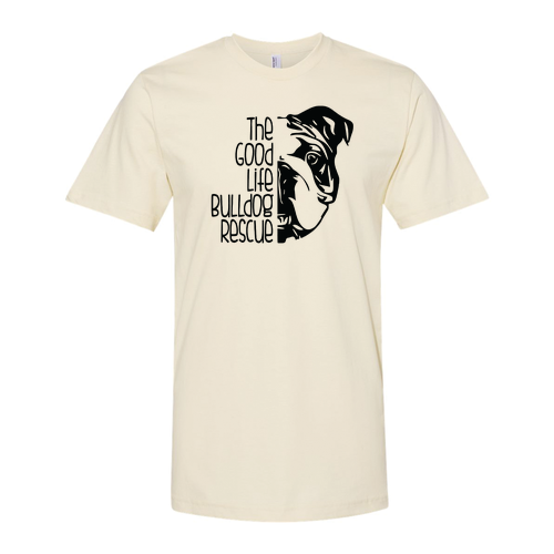 Good Life Bulldog Rescue Tee -- Creme