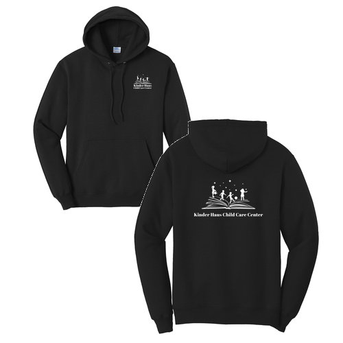 Port and Company Core Fleece Pullover Hooded Sweatshirt Jet Black