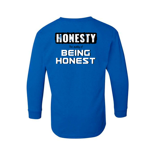 Youth Long Sleeve Blue House Gildan Tee