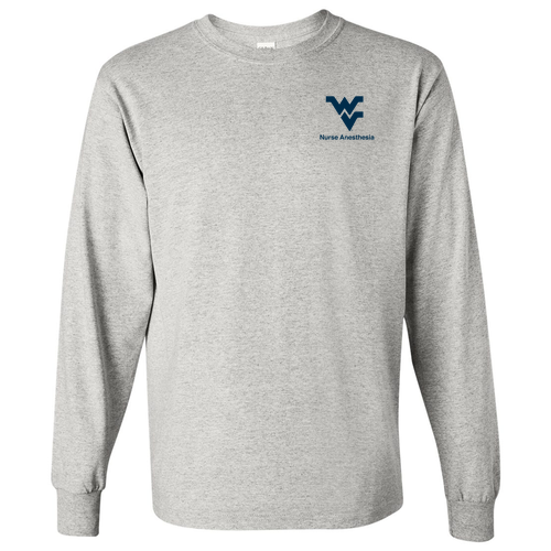 Screen Print Gildan Heavy Cotton Longsleeve Basic T-Shirt -- Ash