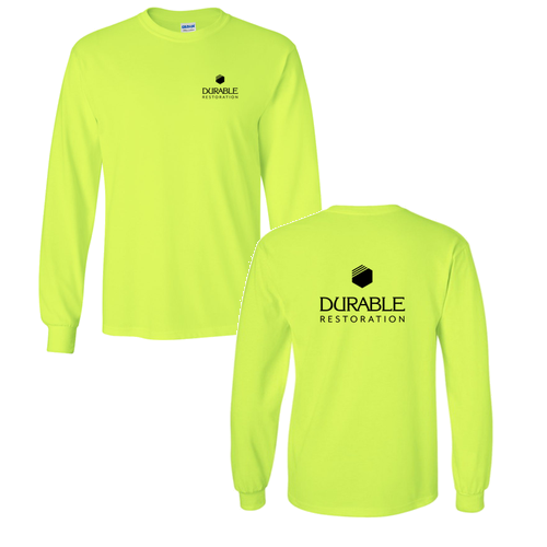 Gildan Ultra Cotton Longsleeve Basic T-Shirt -- Safety Green