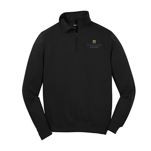 Sport Tek Quarter Zip Sweatshirt -- Black
