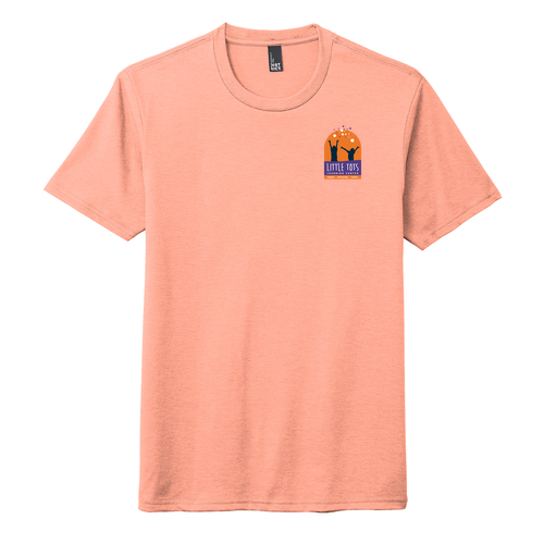 District Made Mens Perfect Tri Crew Tee -- Heathered Dusty Peach