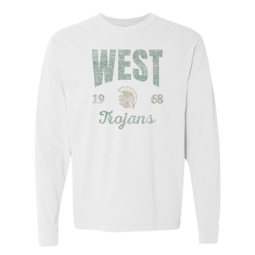 Comfort Colors Unisex Garment-Dyed Heavyweight Long Sleeve T-Shirt -- White