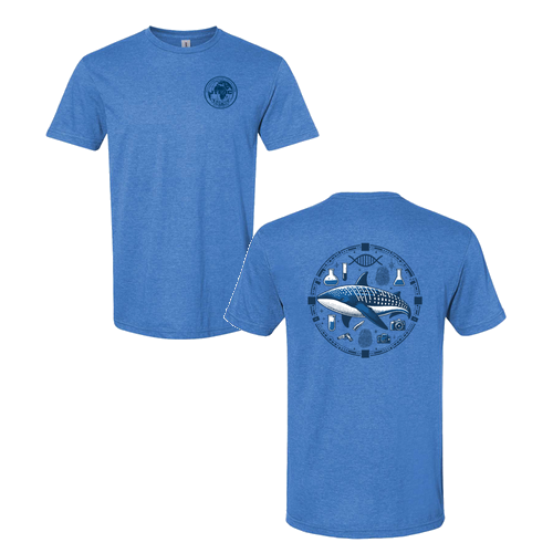 Gildan Softstyle CVC T-Shirt -- Carolina Blue Mist -- Whale