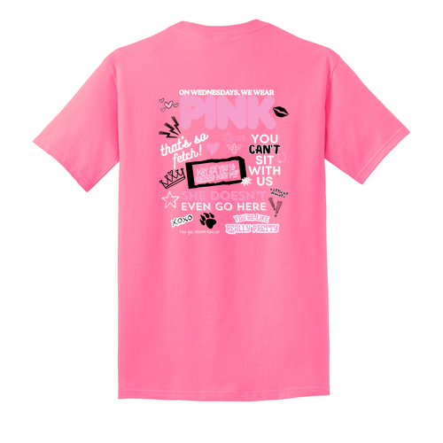 Port and Company Core Cotton V-Neck Tee -- Neon Pink
