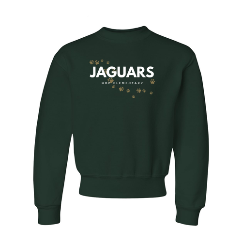 Jerzees Youth 8 oz 50/50 Nublend Fleece Crew -- Forest Green