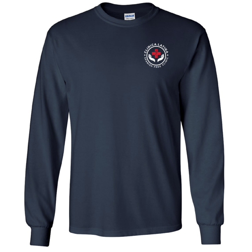 Gildan Ultra Cotton Longsleeve Basic T-Shirt -- Navy