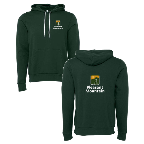 Pleasant Mountain Logo 2 Full color -- Pullover Hooded Sweatshirt Forest