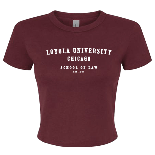 BELLA+CANVAS Women’s Micro Rib Baby Tee -- Solid Maroon Blend
