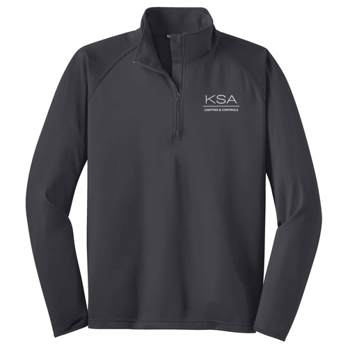 Sport Tek Sport Wick Stretch Half Zip Pullover -- Charcoal Grey