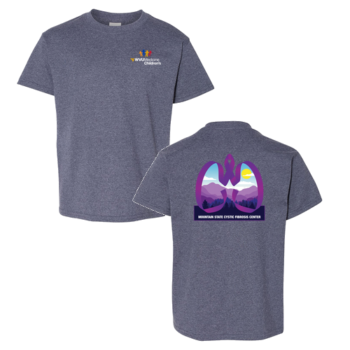 WVU Medicine Children's Gildan Heavy Cotton Basic YOUTH T-Shirt -- Heather Navy