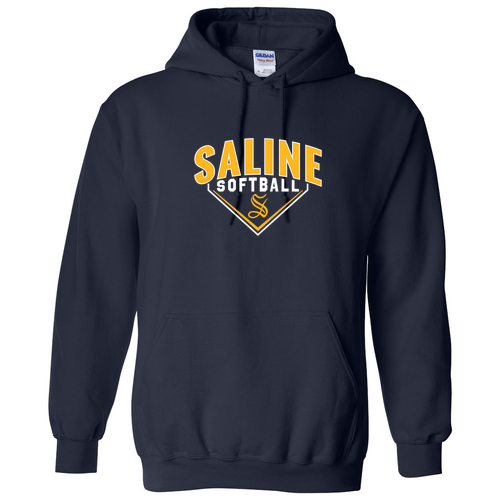 Mens/Unisex Saline Base Gildan Heavy Blend Hooded Sweatshirt -- Navy