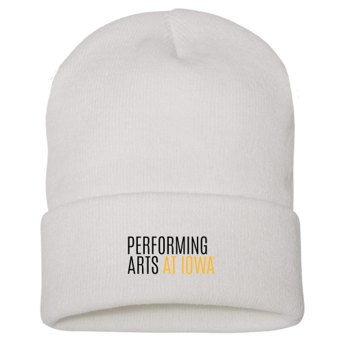 Yupoong Knit Hat with Cuff -- White