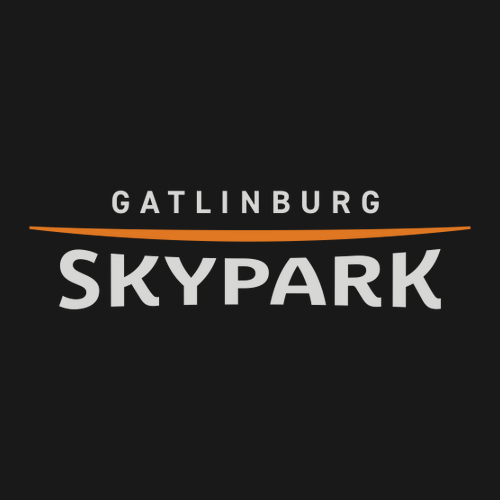 Gatlinburg Skypark Logo 1 Grey & Orange Ink -- Sponge Fleece Crewneck Sweatshirt Black