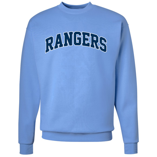 Hanes EcoSmart Crewneck Sweatshirt -- Carolina Blue Navy/White