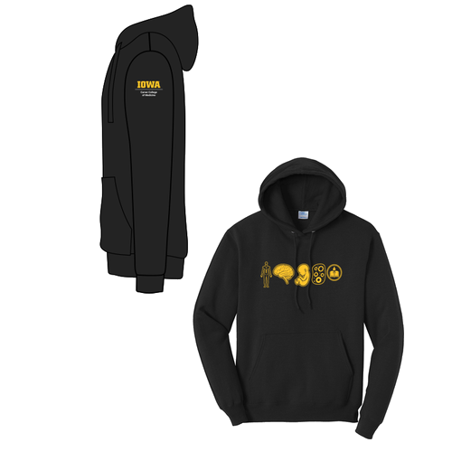 Port and Company Core Fleece Pullover Hooded Sweatshirt -- Jet Black