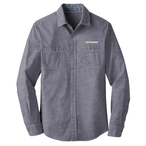 Port Authority Slub Chambray Shirt -- True Navy