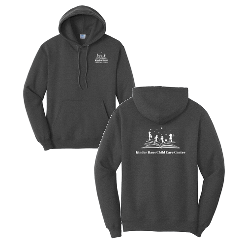 Port and Company Core Fleece Pullover Hooded Sweatshirt  Dark Heather Grey