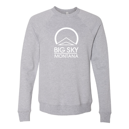 Big Sky Montana White Ink -- Crewneck Sweatshirt Athletic Heather