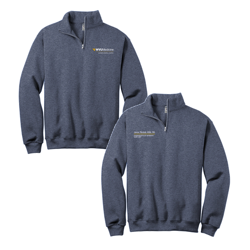 Jerzees 1/4 Zip Cadet Sweatshirt -- Vintage Heather Navy