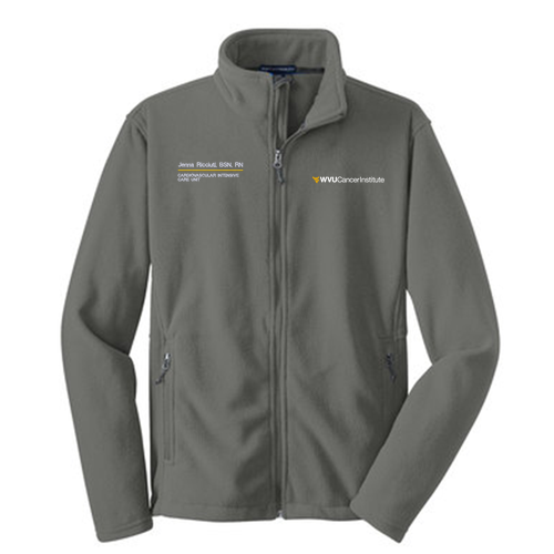 Embroidered Port Authority Value Fleece Jacket -- Deep Smoke