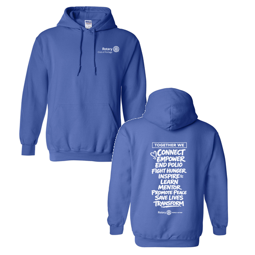 Rotary Club of Portage Gildan Heavy Blend Hooded Sweatshirt -- Royal